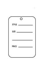 Small Unstrung White Non-Perforated Price Tags